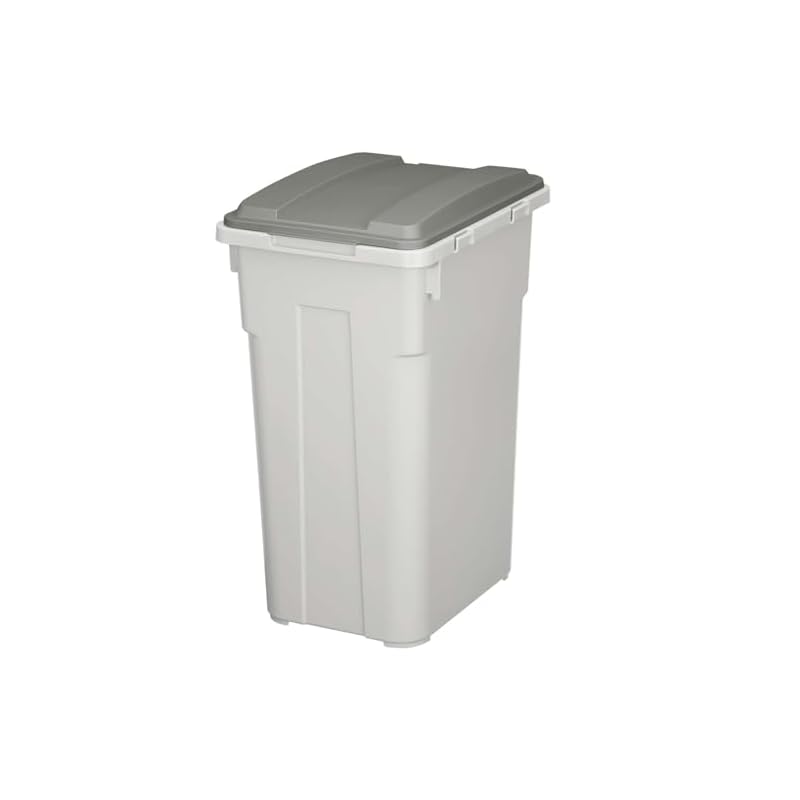 Shinki Gosei Tonbo Trash Can, Connectable, with Lid, 45 Liter Capacity, Dark Gray, 31cm (W) x 39cm (D) x 57.5cm (H), Durable, Made in Japan, Suitable