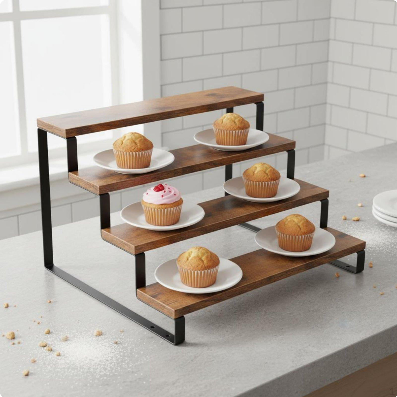 4 Tier Display Riser Space Saving