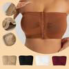Neviditelná podprsenka s předním zapínáním a řasenými detaily - Push-up bandeau top ze strečové látky, k dispozici v několika barvách