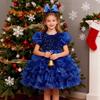 Girls Princess Tulle Dress Birthday Wedding Party Sequined Performance Gown