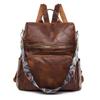 Women's New PU Soft Leather Backpack, Cross-border, Large Capacity, Casual Travel, Simple Style, Student Backpack