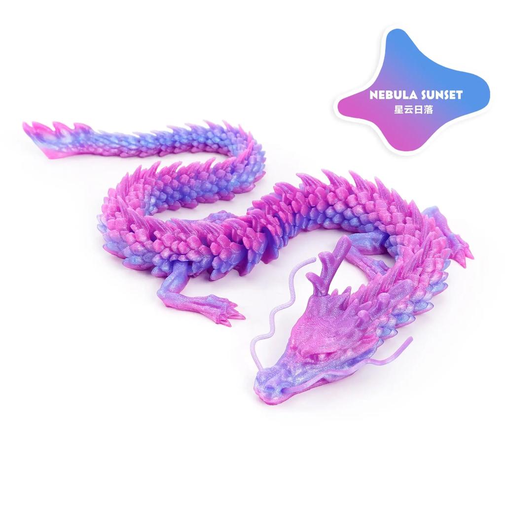 30/45/60cm Joints Movable Dragon Rotatable 3D Articulated Miniature Statue Desktop Ornament Creative Model Decor Kids Gift