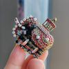 Fashion Imitation Enamel Elephant Brooch Animal Anti-Light Women'S Pin Atmospheric New Men'S Suit Brooch Accessories