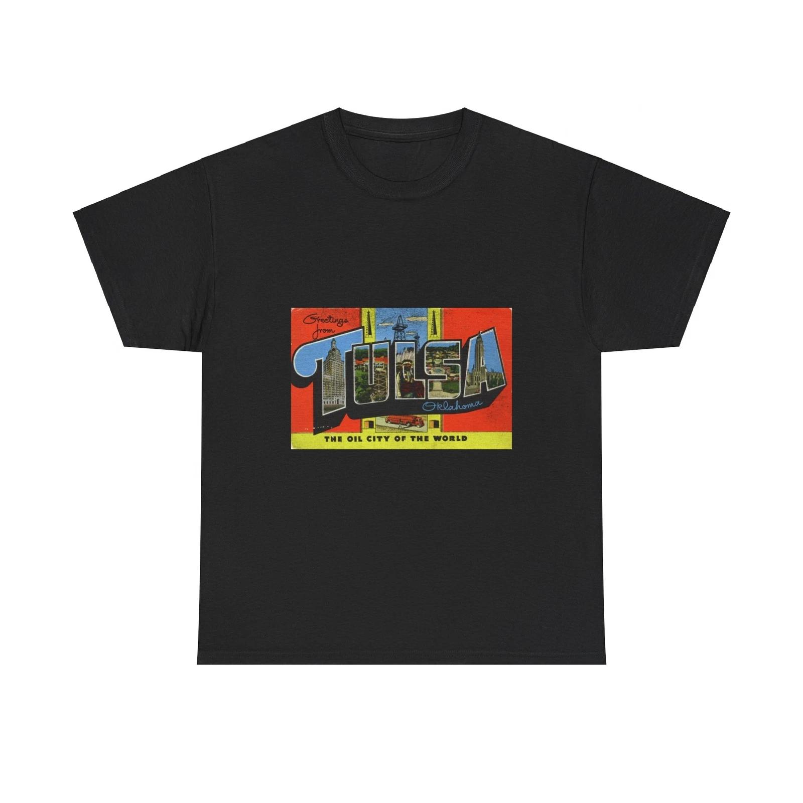 Greetings from Tulsa Oklahoma (Greeting Postcards) T shirt M