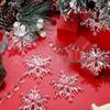 6-Piece DIY Acrylic Snowflake Pendant Set - Creative Christmas Decoration