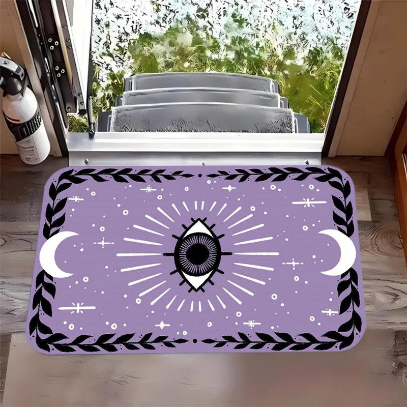 Simple Devil's Eye Doormat Mysterious Ethnic Style Eye Print Carpet Living Room Bedroom Decoration Carpet