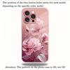 Luxury Pink Rose Pattern Pink Metallic Paint Glass Hard Phone Case For iPhone 17 16 15 14 13 12 11 Pro Max Plus 16E 17Air Cover
