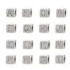 26 Letters Zirconia Inlaid Square Spacer Beads for DIY Bracelets, Necklaces & Pendants