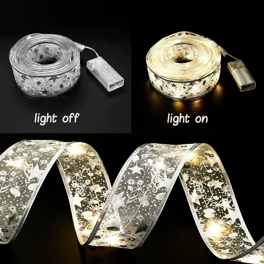 Lumini cu LED-uri din fire de cupru: Fundă de Crăciun și Decorare Arbore de Perete pentru Atmosferă Stelară în Magazine