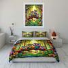 Bright owls and flowers. Bedding sets Duvet cover sets Duvet covers Pillowcases(1*Duvet Cover 2*Pillowcases without duvet insert)