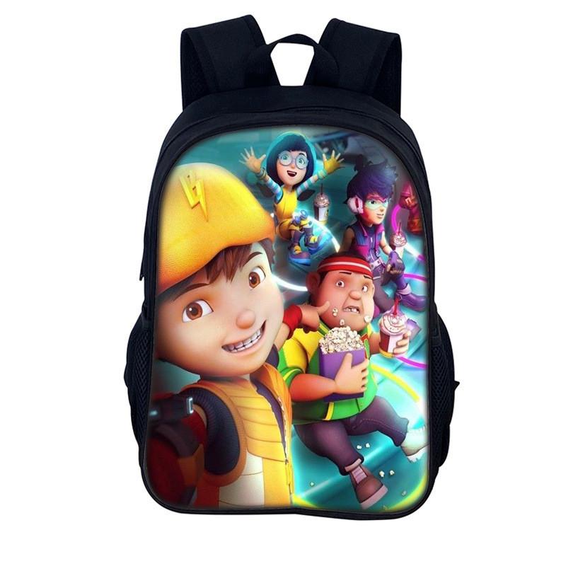 Elements Heroes Boboiboy Kids School Backpack With Durable Nylon Material For Elementary Students