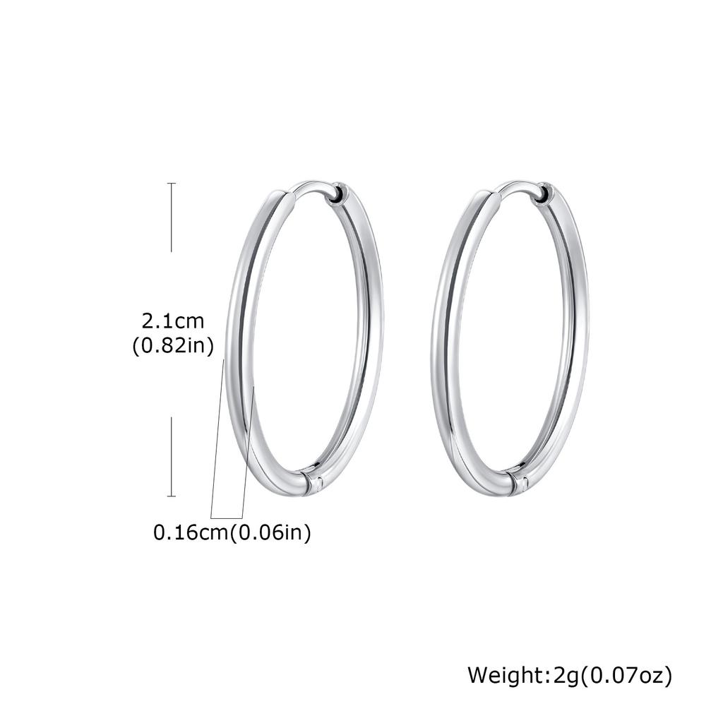 Vnox Simple Thin Stainless Steel Earrings For Women Girls, 13-23mm 18K Gold Plated Huggies, Non-allergic Jewelry 1.6mm Wire