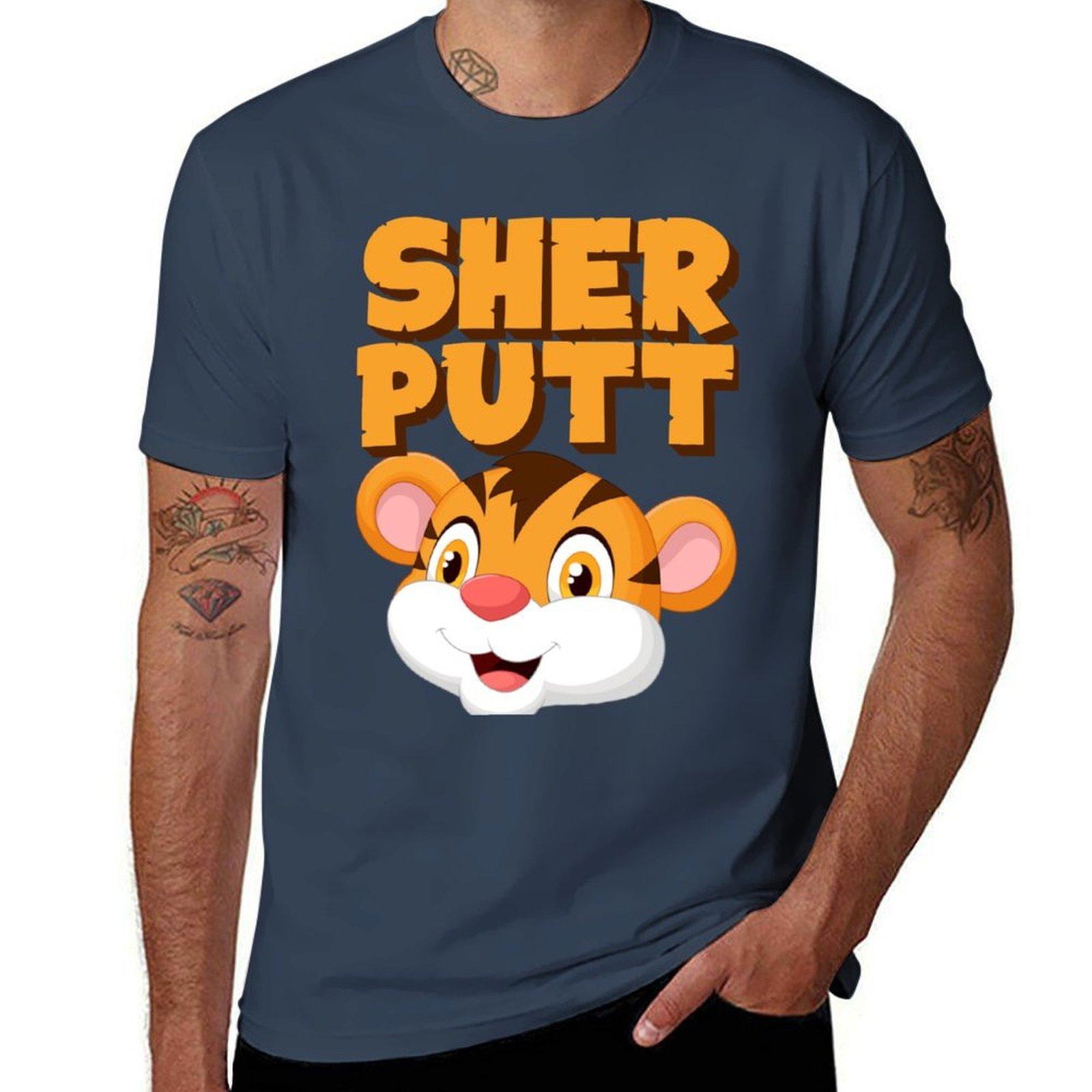 Desi Merch Punjabi Sher Putt Tshirt Vintage Print Crew Neck Tee S