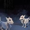 Halloween Skeleton Decoration Props Simulation Animal Model Skeleton Wolf Skeleton Indoor Outdoor Garden Halloween Decoration