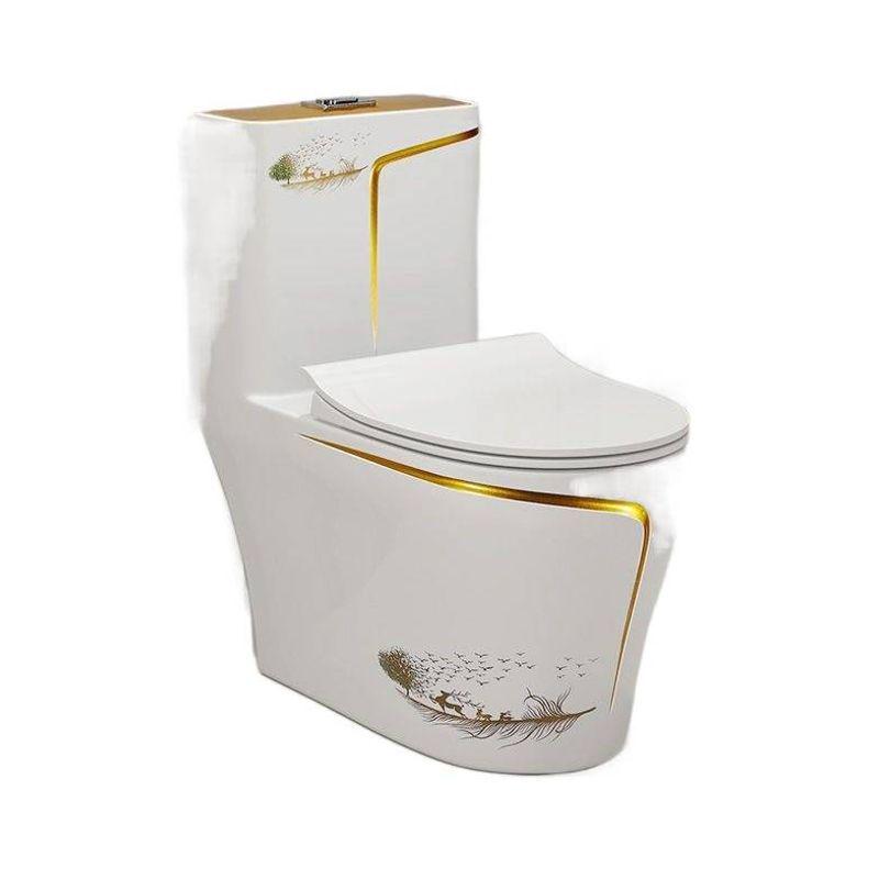 Colorful Anti-odor Water-Saving Ceramic Toilet for Small Bathrooms