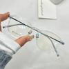 Ultralight Korean Titanium Square Eyeglass Frame - Stylish Men's & Women's Lenses Option