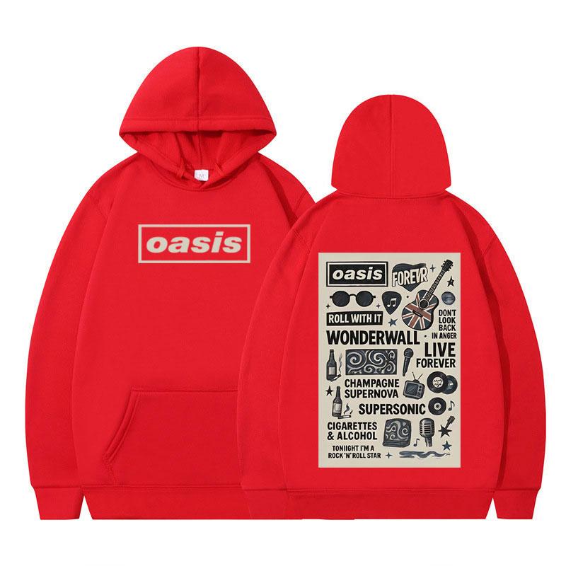 O-Oasis British Rock Band 2025 Graphic Hoodie Men Women Hip-hop Long-sleeved Casual Pullover Vintage Winter Casual Sweatshirts