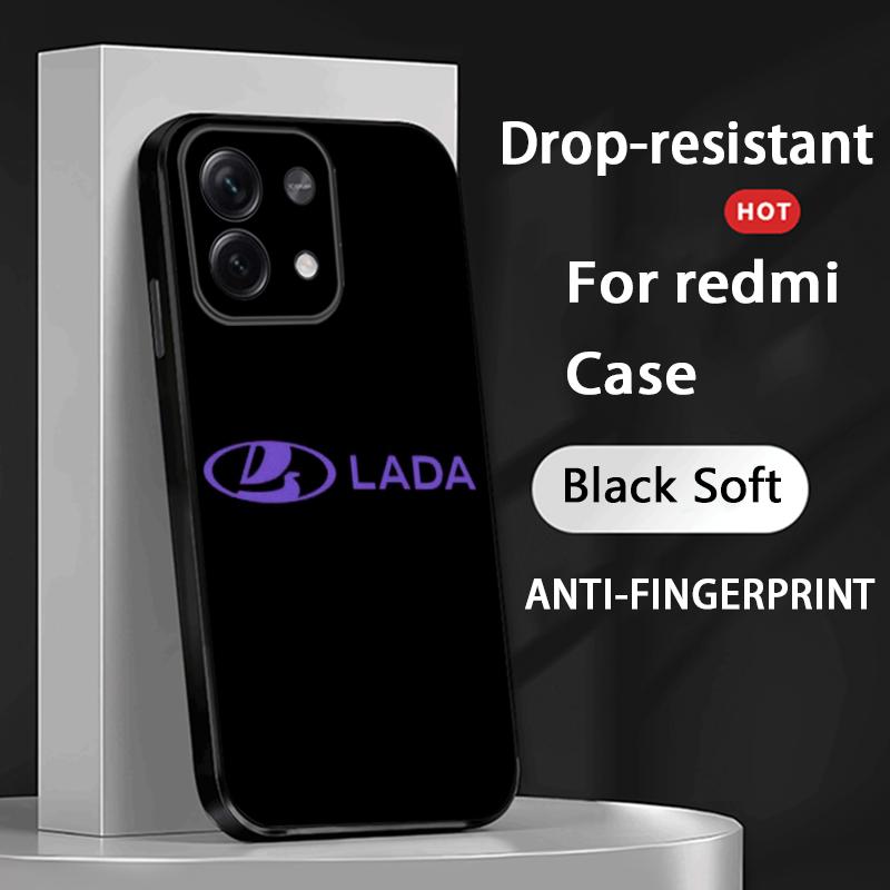 Cool Car L-la-Da Fashion Logo Design Phone Case For Redmi Note 14 13 12 11 Pro Plus S 5G 14C A3 Soft Black Phone Cover
