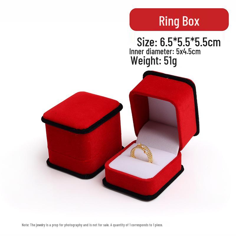

Red Velvet Jewelry Box Set: Ring, Pendant, Bracelet, Necklace Storage and Gift Box
