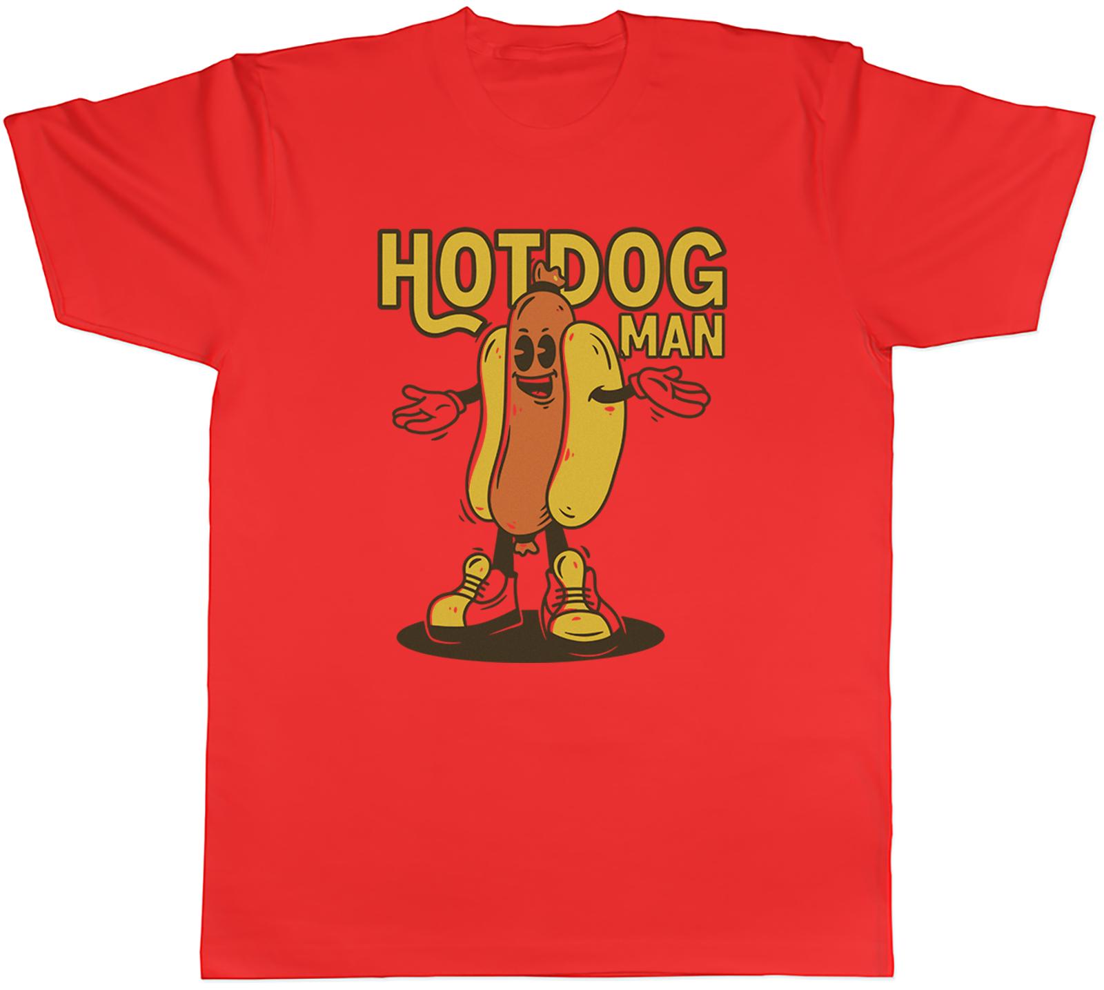 Funny Hot Dog Man Mens TShirt Onions Ketchup Mustard Sausage Tee Gift S