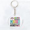 Intelligent Loving Brave Mother Spanish Print Keychain Circle Chain Acrylic Keyring Holiday Birthday Mother's Day Gift for Mama