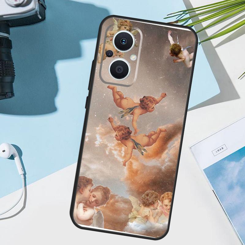Cartoon Angel Baby Printing Cover For OPPO Reno 12F 11F 13F 14F 8T 7 8 Lite 10 11 12 13 14 OPPO Find X9 X8 X6 X5 Pro Case