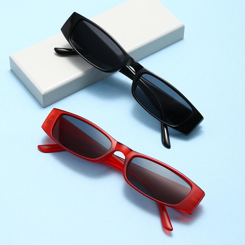 Small Rectangle Sunglasses Women Men Narrow Frame Vintage Square Sun Glasses Punk Cat Eye Eyewear Women'S Sunglasses