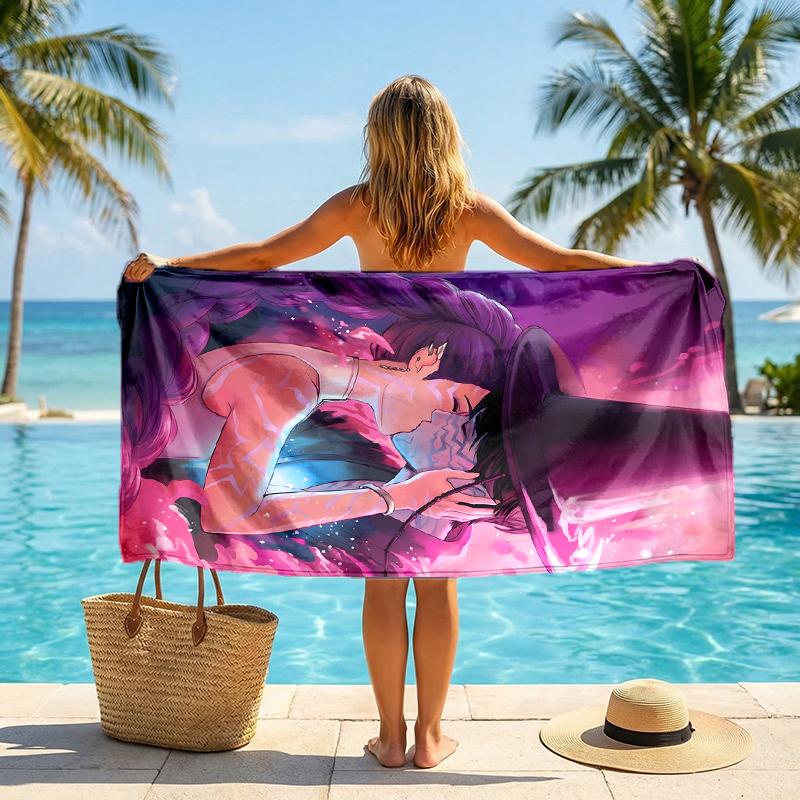 Kpop Hunter Fashion Beach Towel: Ideal for Summer Adventures Soft, Absorbent and Quick Drying Suitable for Swimming and Bathing
