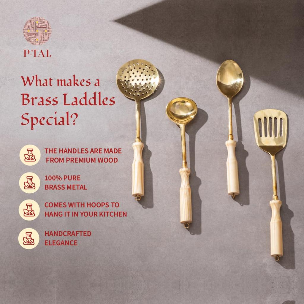 Набор латунных приборов (4 шт), Brass Ladle Set,  P-TAL