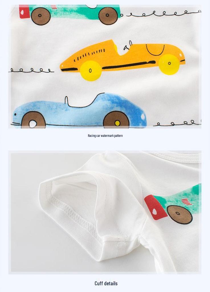 2024 Summer Kids' Cartoon Short Sleeve T-shirt for Boys