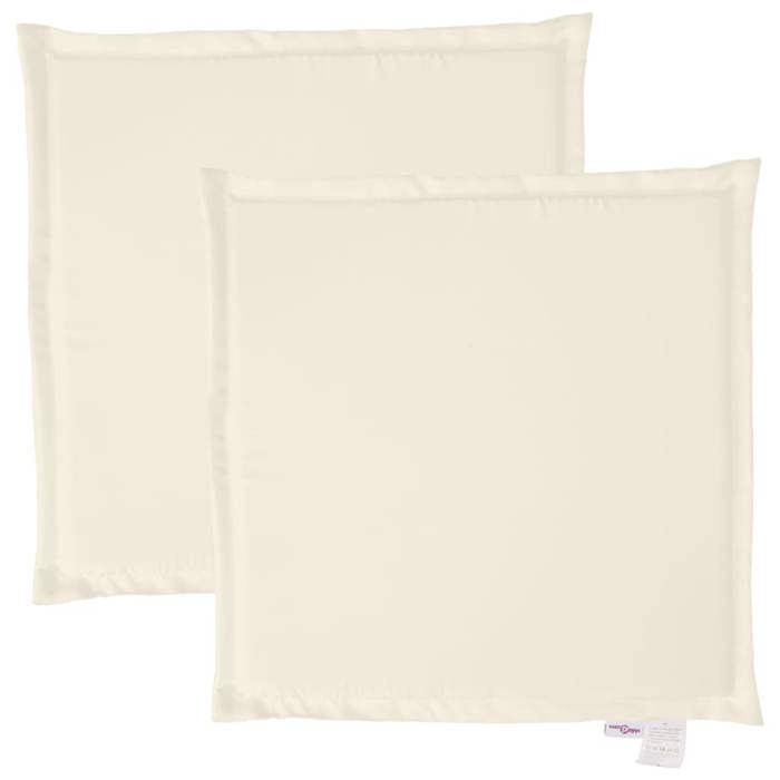 VidaXL Coussins de siège de jardin lot de 2 crème 45x45x2 cm carré, coussin de siège, coussin de siège extérieur, coussin de 847725