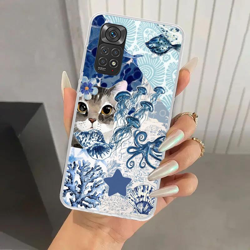 Ocean Starfish Sea Turtle Shark Phone Case for Xiaomi Redmi Note 15 14 14S 13 12S 12 Pro 11S 11 Plus 11T 11E 10S Soft Funda Prin