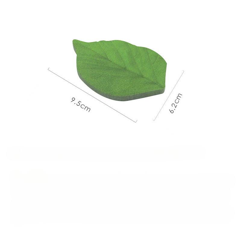 50 Sheets Per Book Green Leaf Stickers Notebooks with Realistic Leaf Shapes Cute Office and Home Decor Paper Reusable Leaves