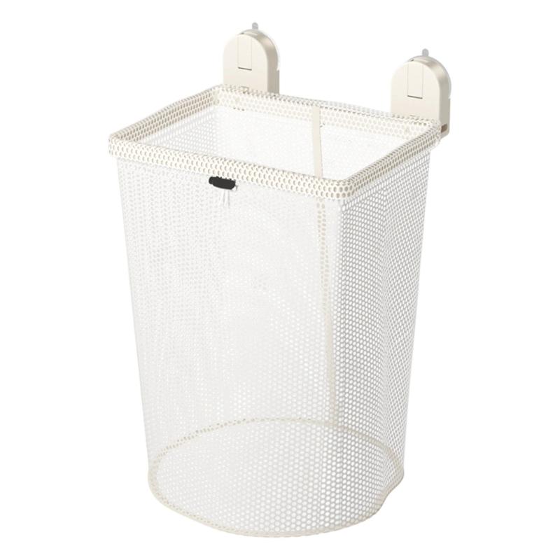 Easy Install Suction Cup Laundry Basket Foldable Mesh Storage Modern Styles Bathroom Organizer Holds Bulk Clothes 1630₽