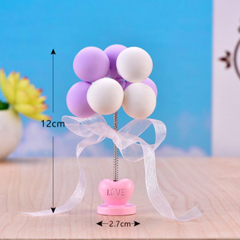 Colorful Car Interior Decor Shaking Head Spring Balloon Shaped Ornaments Gift Toy