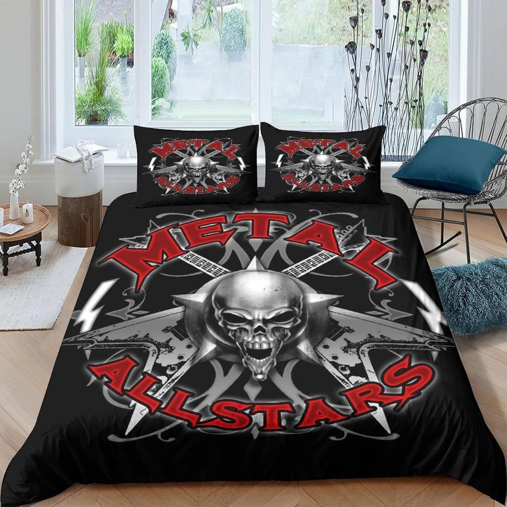 Slayer Heavy Metal Band Duvet Cover 3D Exquisite Music Digital Print Bedding Set Comforter Bed Home Decor Boys Birthday Gift