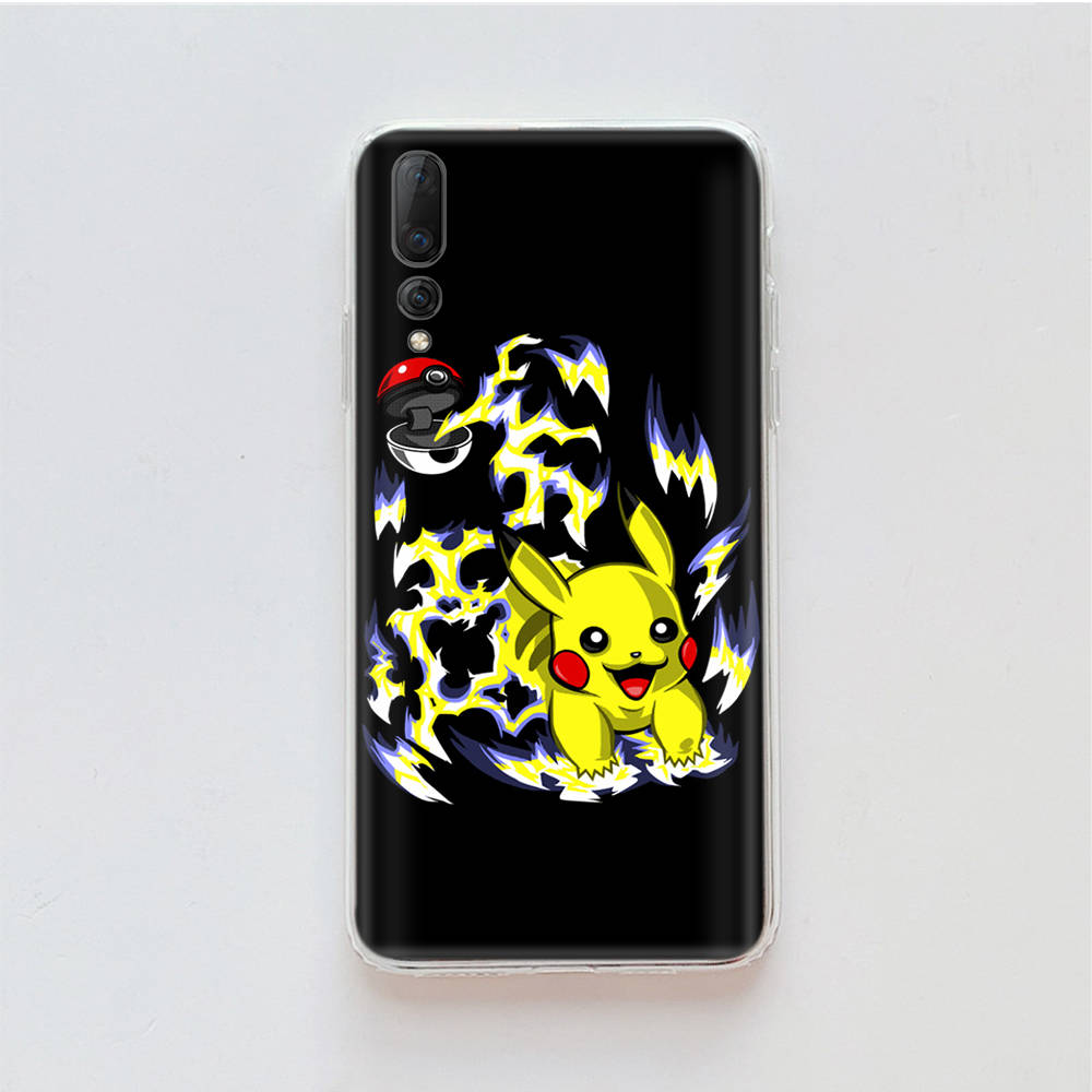 Transparent Case for Samsung A04 A14 A23 M33 M53 Realme 10 9 C35 C55 VIVO X80 Infinix Hot 30 Note 11 Tecno Spark 8P Pro P-36 Pikachu Pokémon