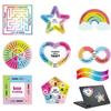 Calm Strips 24 stuks Motiverende Stickers Anti Stress Tactiele Ruwe Strips Waterdichte Esthetische Regenboog Stijl Gestructureerde Stickers