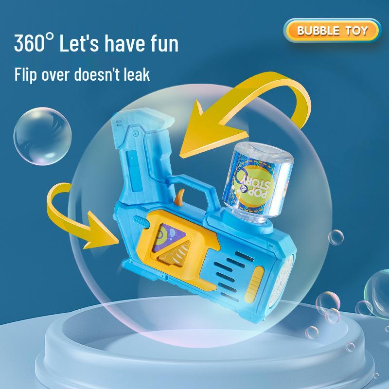 Leak-Proof Automatic Bubble Gun Toy: Light-Up for Kids - Ideal Christmas or Birthday Gift