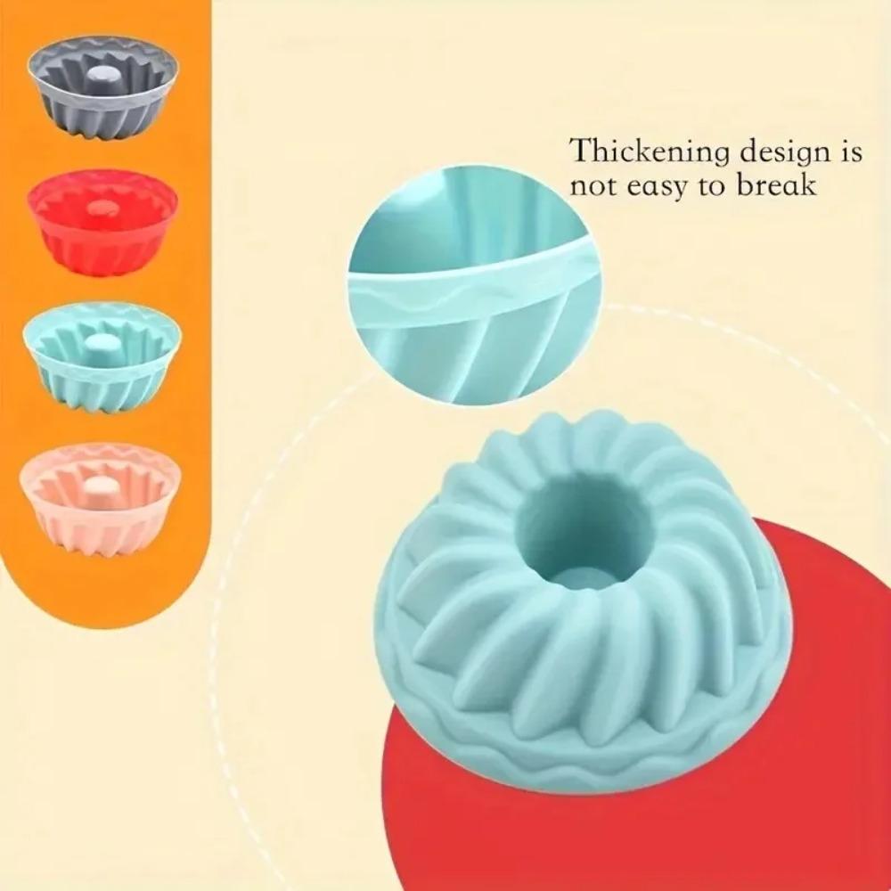 1-12PCS Silicone Cake Pan Nonstick Silicone Cake Molds Baking Cake for Jello Gelatin Cake Brownie and Bread Withstand Temperature from -40℉ to 446℉