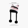 Winter bear new plush ear protection knitted hat female cute fashion versatile face small wool hat