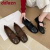 Mode Mode Schleife Damen Ballerinas Slipper Schuhe Damen Quadratische Zehenpartie Schuhe Weiche Flache Damen Mary Janes Ballerinas Schuhe