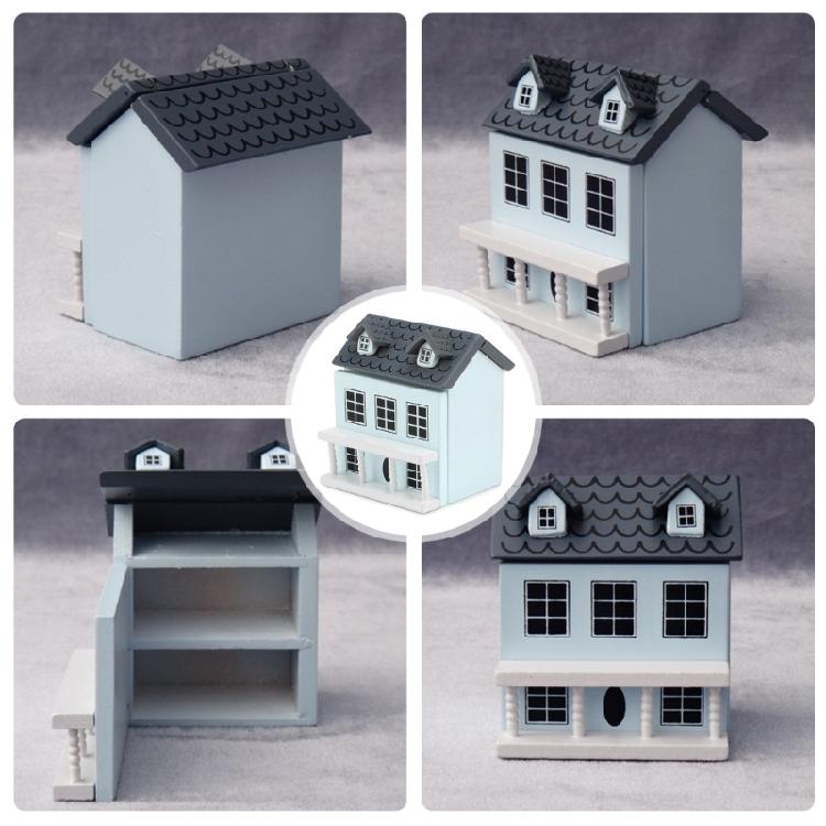 Vintage Cottage Villa Model Ornament for Kids Retro Cottage Villa Figurines Desktop Miniature Pretend Game Props