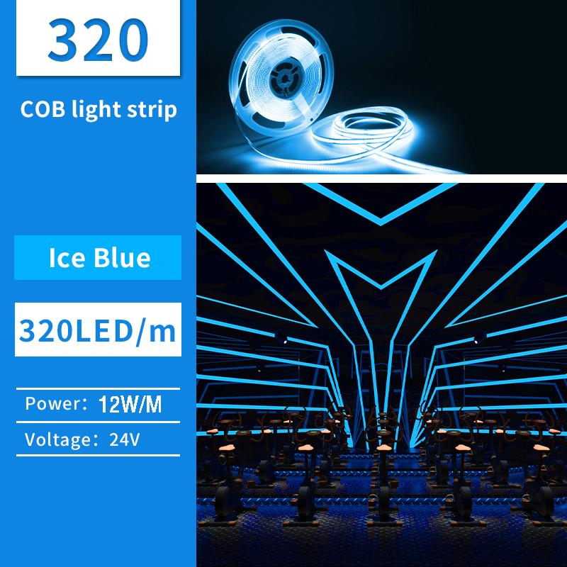 5m/10m/Lot FCOB LED Strip Lights High Density Flexible COB DC24V RA90 Bule Red Green Pink 3000K 4000K 6000K LED Tape Decoration