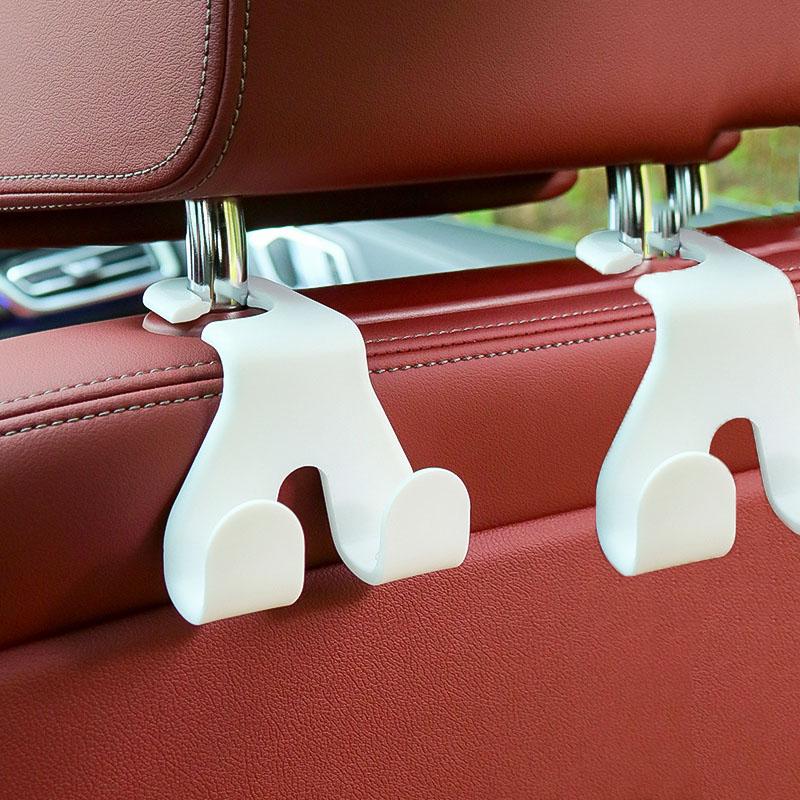 2pcs Car Seat Back Hook Universal Auto Headrest Hanger for Bags Keys Clothes Vehicle Organizer Holder Auto Interior Accessories