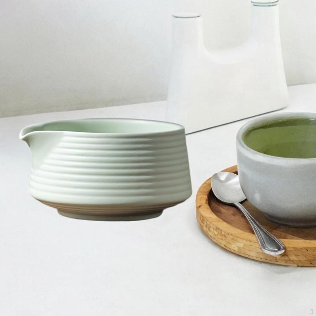 Ceramic Matcha Bowl Handmade Ceremony Portable Gift Tea Starter with Spout Cup