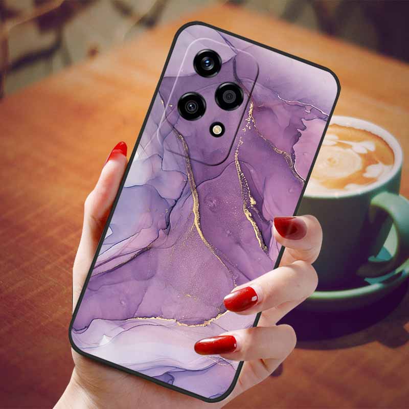 For Honor 200 Lite Case Soft Silicone Fashion Marble TPU Phone Cases for Honor200 Lite 200Lite Cover Capa 6.7'' Shockproof Shell