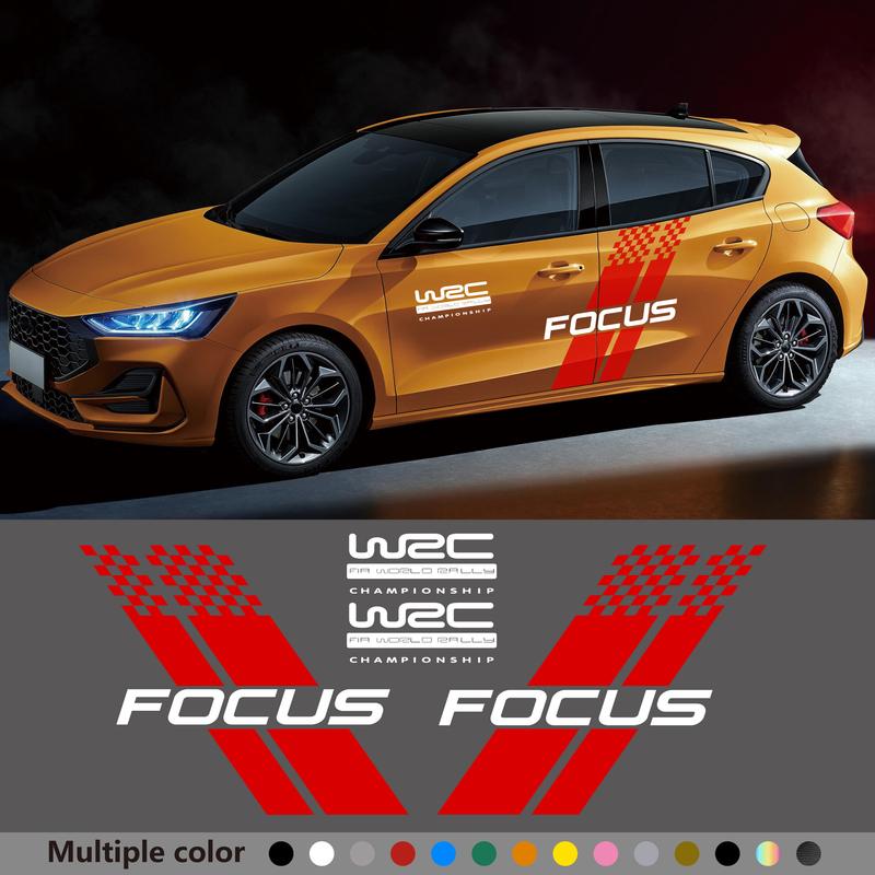 Samochodowe Naklejki na Obie Strony Nadwozia Stylowy Sportowy Styl Wyścigowy Auto Naklejka z Folii Winylowej Pasuje Do Ford Focus 2 3 MK2 MK3 Akcesoria Samochodowe