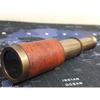 Antique Brass Leather Telescope 6" with Leather Case – Handmade Nautical Spyglass, Fully Functional – Perfect for Maritime and Pirate Collectors