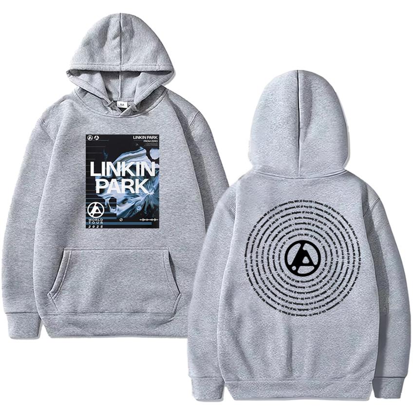 Linkin Park From Zero Welttournee 2025 Grafische Hoodies Trendiges Herren Damen Kapuzenpullover Langarm Fleece Lockerer Hoodie